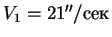 $V_1 = 21''/$